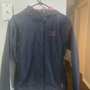 Helly Hansen Navy Jacket with Pink Accents (Rain Jacket)